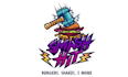design motivation burger shakes smash hit logo