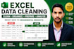 clean excel data, remove duplicates and organize spreadsheet