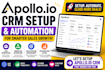 setup apollo io CRM, workflow automation and sales pipeline