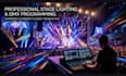 provide event lighting design, dmx programming stage visualization, stage setup
