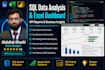 do sql data analysis and build dynamic excel dashboard with KPI reports