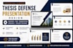 design a modern academic powerpoint for thesis and dissertation defense