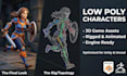 do 3d low poly character modeling rigging animation in blender zbrush game asset