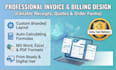 create, design, make and editable professional invoice, receipt and billing