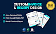 professionally create, make and design invoice, receipt, bill forms