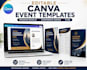 do editable canva event program booklet conference agenda and flyer template