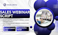 write a sales webinar script, product launch presentation script sales funnel