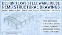 design texas steel warehouse pemb structural drawings