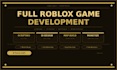 develop a full roblox game with scripting, UI, maps and monetization system
