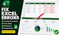 fix excel formulas, vlookup pivot tables, dashboards and spreadsheet errors