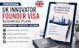 write a UK innovator founder visa business plan