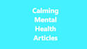 write mental health or self care blog posts with a calming tone