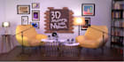 design a 3d podcast studio, recording room, broadcast studio, media studio