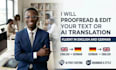 proofread and edit your text in english and german