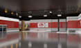 design a 3d news studio, TV broadcast set, virtual studio, and talk show stage