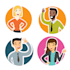 design a playful flat logo with bold style