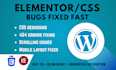 fix wordpress 404 scrolling css broken section mobile loading navigation issues