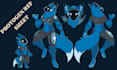 draw protogen ref sheet furry ref sheet fursona anthro character design