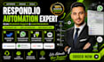 buld respond io whatsapp API n8n integration workflow automation CRM chatbot