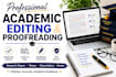 professionally edit and proofread research papers and theses