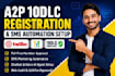 setup twilio a2p 10dlc, ringcentral SMS, dialpad SMS, gohighlevel registration