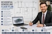 create residential remodeling floor plan, construction drawings with hvac layout