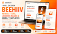 design beehiiv newsletters landing pages email template