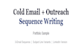 write a cold email sequence that actually gets replies