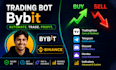 create custom python trading bot for binance, bybit, tradingview automation