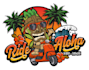 design retro tiki bar character logo and vector illustration