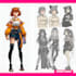 create full anime character sheet