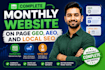 do monthly website on page SEO, GEO, aeo, and aio