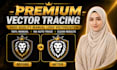 do manual vector tracing, vectorize logo, redraw image to vector