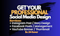 design instagram, facebook, youtube thumbnails and banners