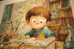 illustrate whimsical children book illustration and children