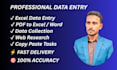 do data entry, data scraping, mining, copy paste or email list
