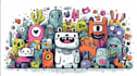 create doodle illustration, cartoon  in my style