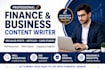 write business and finance articles and blog posts
