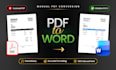 convert PDF to word, google docs, retype scanned PDF documents