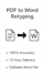 retype PDF image to word with 100 accuracy