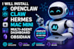 install openclaw, claw, hermes, obsidian multiagent ai dashboards on mac mini
