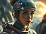 design stunning sci fi portrait art