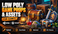 create optimized low poly 3d game props and assets