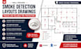 provide smoke detection layouts drawings  precise and reliable fire protection