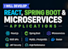 build fullstack web applications with react java springboot and microservices