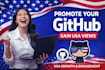 do USA github channel promotion to gain USA views