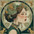 create illustrations in art nouveau style