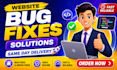 fix bugs and issues in javascript, react, node js express and mongodb
