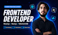 do website development as front end developer, reactjs, nextjs developer