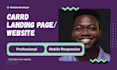 design professional carrd landing page, carrd website